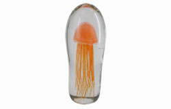 Glass Jellyfish Paperweght