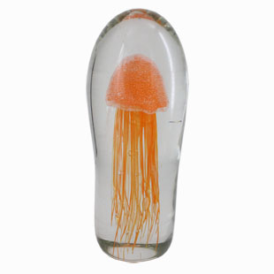 Glass Jellyfish Paperweght